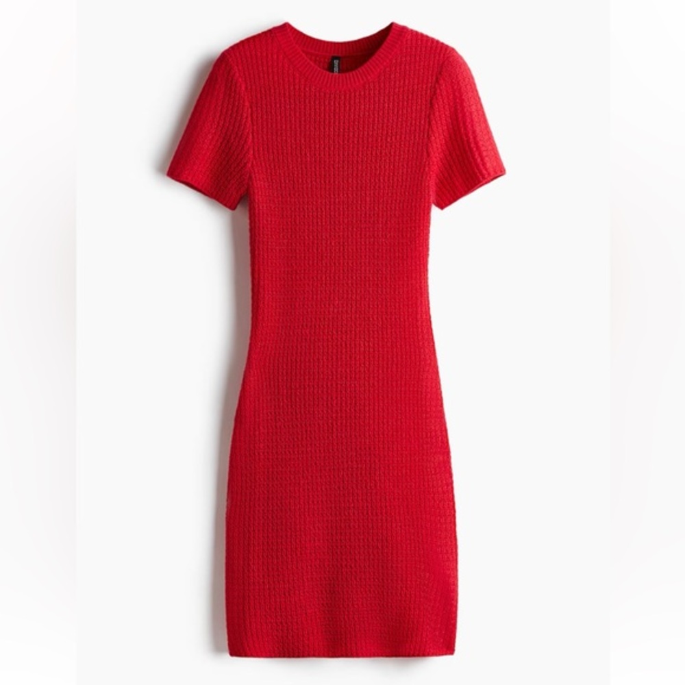 ⭐️H&M Red Knit Mini Dress